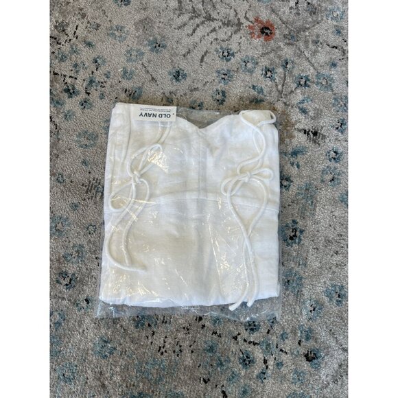 NWT Old Navy White Fitted Linen Blend Tank Top L - Picture 5 of 6